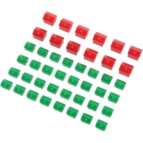 Monopoly Replacement Pieces Houses Hotels Game Hotel 12 Red and 32 Green Plastic Piece Supplement Accessories Set of House Replacements