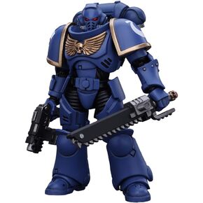 JOYTOY Action Figure 1/18 Warhammer 40,000 Space Marines Black Templars Outriders Brother Valtus Collection Model Birthday Gifts