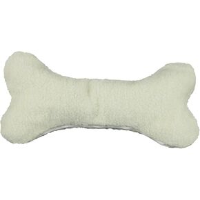 Carolina Pet Sherpa Bone Shaped Pillow/Toy for Pets, Large, Natural