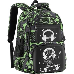 School Backpack for Boys Backpacks for Kids Camo Bookbag Teens Middle School Bags Waterproof Travel Backpack-Red