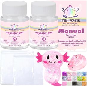 Taba Squishy Making Kit Clear Gel Flex Rubber Crystal Liquid Silicone 17oz Pack