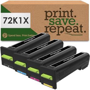 Print.Save.Repeat. Lexmark 72K1X 4-Color Combo Pack Extra High Yield Remanufactured Toner for CS820