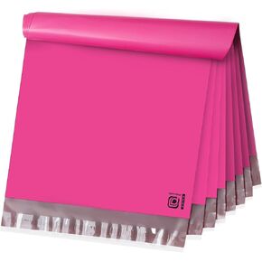 POLYSELLS 50 pcs 24x24 Inches Pink Poly Mailers Shipping Envelopes, Strong Adhesive Sealing, Waterproof, and Tear-resistant Postal Mailing Bags for Clothing, Books, and Accessories