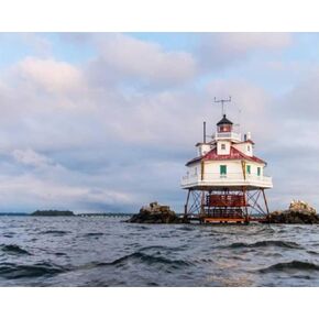 ZUVRDIAI Paint by Numbers Thomas Point Lighthouse Chesapeake Bay Canvas Painting Set with Acrylic Paint Paintbrush for Adults Beginners Artwork Gift 16" x 20"