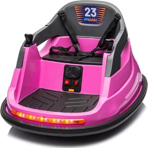 12V Kids Electric Bumper Car, Baby Bumper Car for Toddlers w/Remote Control, 360° Spinning - Blue