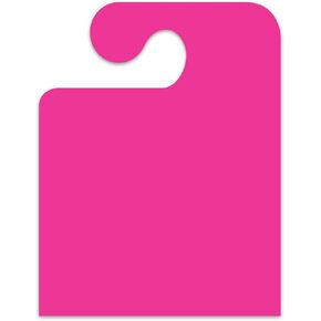 Jumbo Blank J-Hook Style Mirror Hang Tags - Metallic White Large Size (8-1/2"" × 11"") Car Dealer Tags for Auto Dealership Supplies - Durable 11-Point Stock Material - Pack of 200