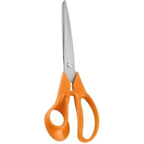 8 Inch Orange Fabric Scissors, Stainless Steel Sewing Shears, Multi-Purpose Scissors for Cutting Fabric, Leather, Paper, Crafting, Home and Office Use