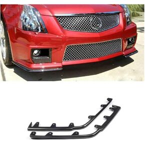 Spoiler Separator, Car Front Lip Horizontal bar wrap Angle Spoiler Compatible for Cadillac CTS 2009-15 Carbon Fiber Surrounded Decorate(16-19 Front Lip)
