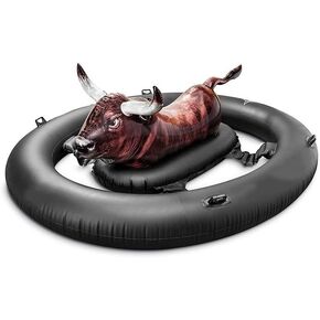 Oversized Realistic Bullfighter Mount Children Water Inflatable Toys Adult Thick Floating Row