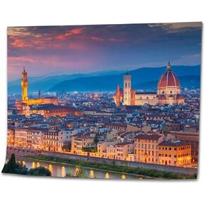 WHFEOIV9RE DIY Paint by Numbers Florence Canvas Painting Set with Acrylic Pigment Paintbrush for Adults Kids Beginners Artwork Gift 16" x 20"