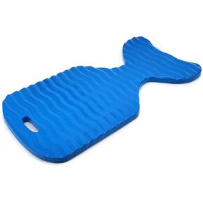 California Sun Whale Tail Pool Float Lounger – Foam Floating Cushion with Ripple Texture, Fun Whale Shape, Durable Water Lounger for Adults & Kids – 35.5" x 18" – Pool, Lake & Beach Use (Ocean Blue)