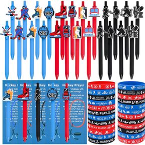 LiYiQ 72 Pcs Softball Party Favors Softball Team Gifts Softball Goodie Bags Stuffers Softball Ballpoint Pens Bookmark Card and Silicone Bracelet