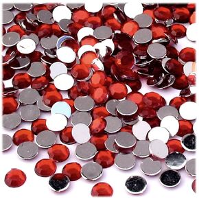 The Crafts Outlet 144pc Flatback Acrylic Rhinestones Round 6mm - 30ss Jet Black