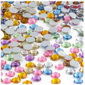 The Crafts Outlet 144pc Rhinestones Round 8mm - Pastel Assortment