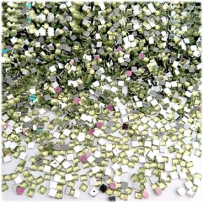 The Crafts Outlet 1,440pc Loose Rhinestones Square 3mm - 10ss Flatback Crystal Clear