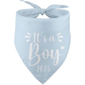 It's a Boy 2025 Dog Bandana Pregnancy Announcement Gender Reveal Baby Announcements Ideas Photo Prop Pet Scarf Pet Accessories for Dog Lover
