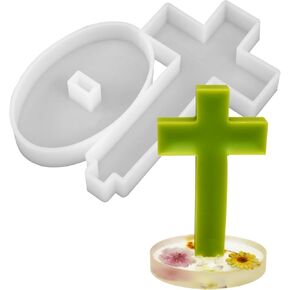 Large Cross Silicone Resin Mold with Base Cross Silicone Mold for Candle, Plaster Ornaments and Epoxy Resin