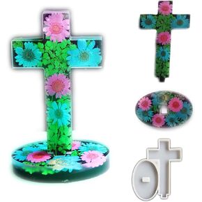 Cross Shape Silicone Molds, Cross Shape Candle Molds for Candle, Plaster Ornaments Home Decorations, Epoxy Resin Molds