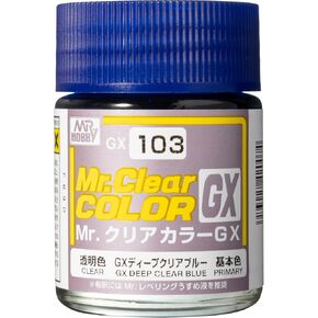 Mr. Hobby GX103 Clear Deep Blue 18ml, GSI Mr. Color GX