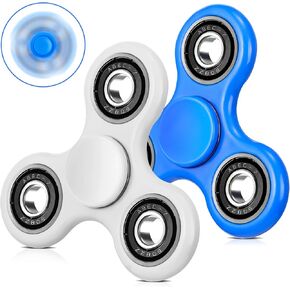 WELLVO Fidget Spinner 2Pcs for Kids Adults, Sensory Fidgets Toys for Anxiety Stress Relief, Mini Cool Fidget Toy Spinners for Classroom Prizes Birthday Gifts Boys Girls