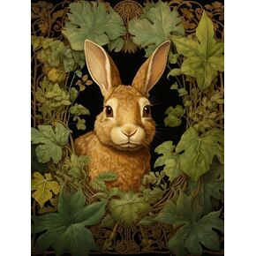 Yomiie Paint by Numbers Kits for Adults, Bunny DIY Canvas Acrylic Paint Kits, Easy Easter Bunny Paint by Numbers for Beginners and Adults, Arts Craft for Home Wall Decor 16x20 inch