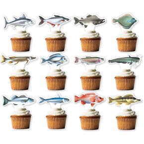 24 PCS Neon Cupcake Toppers Let’s Glow Crazy Party Theme Party Decoration for Wedding Baby Shower Boys Girls Happy Birthday Party Decoration