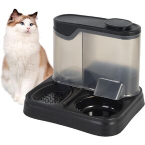 Gravity Pet Feeder and Water Dispenser Set, Automatic Dog Feeder and Dog Water Dispenser for Dogs Cats Pets Animals Large Capacity (White)