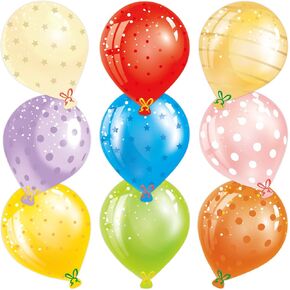 Colorful Balloons Cutouts Birthday Bulletin Board for Classroom Decorations 36Pcs