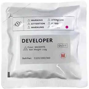 Compatible Developer Powder 1PCS DV311 for Color Printers CMYK 210g Per Bag for Series C220 C280 C360(Y-210g)