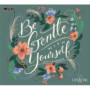 Lang Companies, Be Gentle with Yourself 2026 Wall Calendar, 13.4'' X 12'', 12-Month Calendar with Stapled Binding