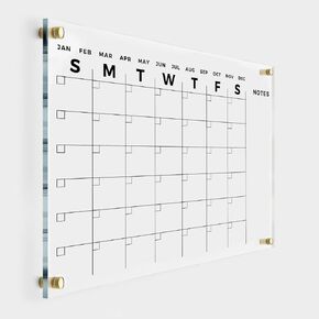 Premium Acrylic Calendar for Wall - Oversize Family Calendar - 2025 Family Planner Home Office Calendar - Dry Erase Two Month Planner Family Calendar Calendar w Marker (40x28" (XLarge))