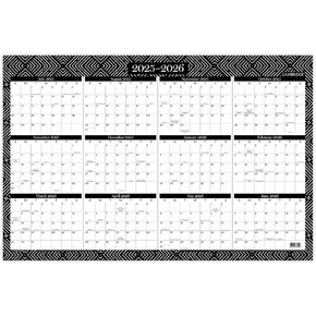 Cambridge® Dakota 2025-2026 Erasable Wall Calendar, Reversible Academic Year/Regular Year, Extra Large, 24" x 36"