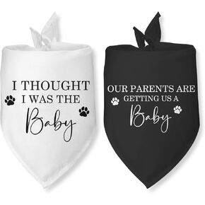 2 Pack Dog Bandana Pregnancy Announcement Our Humans are Getting us a Baby Dog Bandana Baby Announcement Gender Reveal Bandana for Pets Scarf for Small Medium Dogs Cats