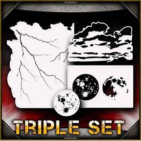 Lightning Storm AirSick Airbrush Stencil Art Template