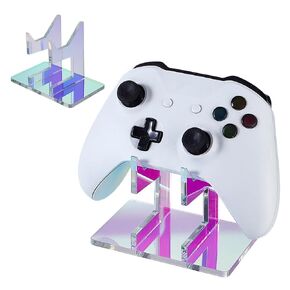 AHANDMAKER Universal Controller Holder, 1 Tier Colorful Detachable Game Show Rack Acrylic Gamepad Storage Desktop Stand Headset Holder for Gamepad Controller Display and Organization