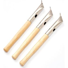 bllndx 3pcs قلم باتيك مجموعة من الفولاذ المقاوم للصدأ ختم القلم 6x20cm طين النحت الفخار كلاي أدوات الطلاء الفني
