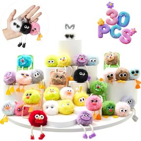 30 PCs Kids Keychains - Keychain Cute for Birthday Goodie Bags for Kids Party Favors Pinata Toys Classroom Prizes Child Bulk Items Class Prizes