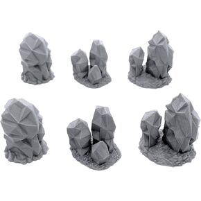 EnderToys Geodesic Formations, 3D Printed Tabletop RPG Scenery and Wargame Terrain for 28mm Miniatures