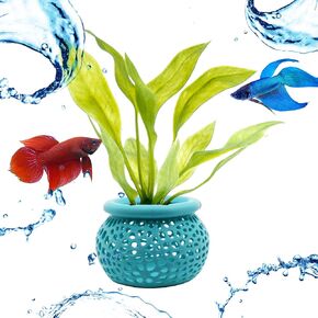 Aquarium Plant Pot Holders, Aquatic Plant Holder, Securely Hold Aquatic Plants, Promoting Healthy Root Growth, Fish Tank Aesthetic (Natural Brown)