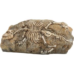 GLOGLOW Aquarium Dinosaur Decoration, Resin Dinosaur Reliquiae Rock Hideout Under Water Landscape for Fish Tank Ornament 6.5x3.1x1.6in