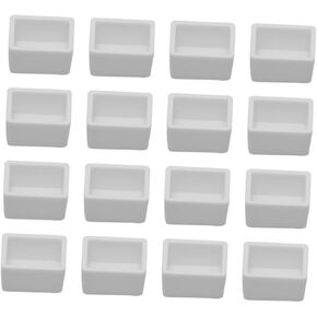 DOITOOL 100Pcs Empty Watercolor Half Pans Durable Plastic Storage for Repacking Solid Paints Easy to Clean Portable for Artists Students and Outdoor Sketching