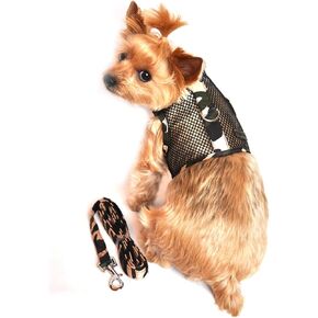Doggie Design Camouflage Cool Mesh Netted Dog Vest Harness w/ Leash (Small)