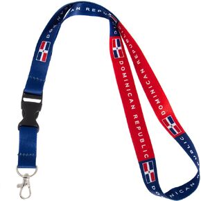 Desert Cactus Country of Dominican Republic Lanyard Flag Car Keys ID Badge Holder Keychain Souvenir Detachable Breakaway Snap Buckle (Lanyard)