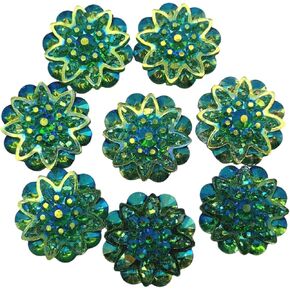 Lmlliang 10pc Sew On Rhinestone Liht Blue Leaf Shape Flat Back Resin Cabochon Cameo for Jewelry Making DIY Bags Hair Clip Phone Craft Shoes Jewelry Making Decoration20mmx38mm in Kuwait