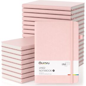 Lined Journal Notebook, 24 Pack, 180 Pages, A5 Journals for Writing, 100 GSM Thick Paper, Small Notebooks Daily Journal for Women Men Work, Business, School, Travel Supplies