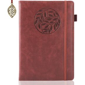BEYONG Leather Journal Notebook for Women Men (Brown) - College Ruled 258 Pages, 5.7"×8.3", Journals for Writing, Journaling Notebooks for Work, School, Travel, Diary, Gifts