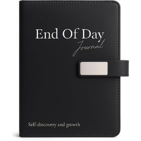 End of Day Journal - The Five Minute Mind Journal for Men and Women 2025 - Self Mastery Journal - Guided Daily Planner - Goal Setting, Gratitude, Reflection, Mindfulness, Productivity & Personal Growth