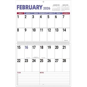 2026 Large Wall Calendar - 2026 Large Calendar, 2026 Wall Calendars, Jan. 2026 - Dec. 2026, Big Calendars 2026, 12 Months Jumbo Large Print 2026 Calendar, 14.7'' x 11.6''(Close)/14.7'' x 23.2''(Open), Twin-Wire Binding