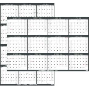 2026 Dry Erase Calendar – Large Yearly Wall calendar 2026, 38.2'' x 25.2'', 2-Side Reversible Calendar 2026, Vertical/Horizontal, Jan 2026 – Dec 2026, 2026 Wall Calendar with Notes, Stickers - Grey