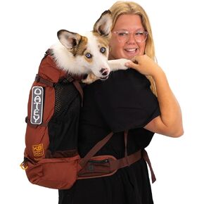 K9 Sport Sack Knavigate - X-Large, Dune - Ideal for Dogs with 23-25" Back Length - Adjustable, Backpack-Style Carrier with Internal Frame & Padded Hip Belt